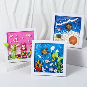 Kit de pintura de textura 3D con pegamento de crema DIY, adornos de resina de dibujos animados con marco, juego de manualidades hechas a mano, regalo de arte educativo para niños - Product Image 1