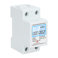 Compteur numérique de watt-heure à cristaux liquides monophasé 220V Affichage LCD Compteur de consommation de courant de tension kilowattheure