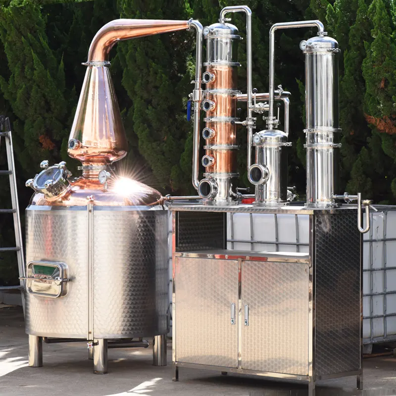 300 Liter gin still alcohol distillery machine with skewer function