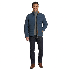 Vêtement décontracté, veste matelassée d'hiver sur mesure, coupe-vent, vêtement d'extérieur, doudoune épaisse, dernière veste matelassée d'hiver pour hommes - Product Image 1