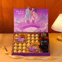 Boîte d'emballage de chocolat sucré boîte de luxe de chocolats avec couvercle