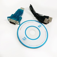 Adaptador USB a 2.0 a RS232 DP9, Macho a Macho, Adaptador DB9 de 9 Pines, Transparente para Win7 8 10