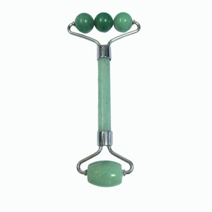 อุปกรณ์นวดหน้าหินอะเวนเจอรีนสีเขียวแบบใหม่ล่าสุด ลูกกลิ้งหน้า 3 ลูก - Product Image 1