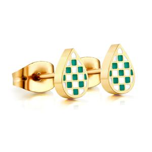 ต่างหูแบบหนีบสแตนเลสชุบทอง 18K ไม่หมอง ต่างหูทรงโบโฮแบบห่วงประดับมอยส์ซาไนต์ขนาดเล็ก - Product Image 1