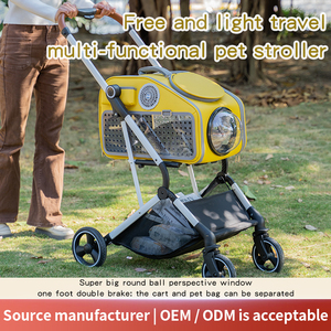<span class=keywords><strong>Carrito</strong></span> de viaje de 4 ruedas, <span class=keywords><strong>carrito</strong></span> de venta, grandes transportadores de lujo para bebés, cochecito de mascotas para grandes gatos y perros - Product Image 2