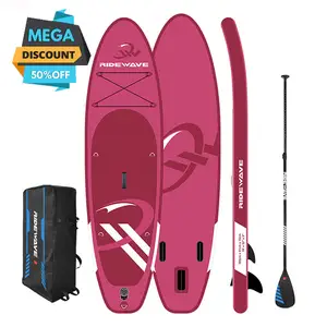 RIDEWAVE Vente chaude All Round rose 10 'Surf SUP Paddle Board gonflable Stand up Paddle Suring Paddle Board pour femme