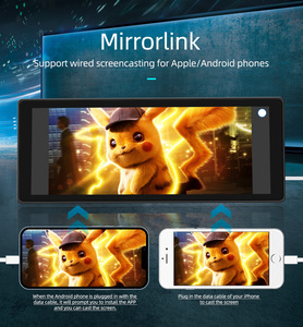 เครื่องเล่นในรถยนต์ MP5 10.26นิ้วสำหรับรถยนต์อเนกประสงค์ MirrorLink CarPlay Android จอมอนิเตอร์รถยนต์รถยนต์รถยนต์เครื่องเล่นแบบพกพาแบบสเตอริโอ USB BT - Product Image 4