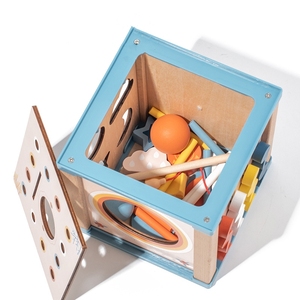 Blocs <span class=keywords><strong>de</strong></span> trieur <span class=keywords><strong>de</strong></span> forme <span class=keywords><strong>de</strong></span> labyrinthe <span class=keywords><strong>de</strong></span> perles sûres pour bébé jeu <span class=keywords><strong>de</strong></span> pêche <span class=keywords><strong>Cube</strong></span> d'activité 9 en 1 jouets Montessori en bois - Product Image 5