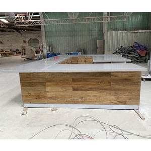 Mini <span class=keywords><strong>bar</strong></span> moderne en bois massif avec compartiments <span class=keywords><strong>de</strong></span> rangement pour <span class=keywords><strong>salon</strong></span>, cuisine, café - Product Image 5