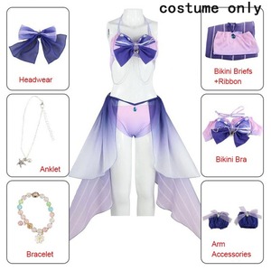 Costume de cosplay de maillot de bain <span class=keywords><strong>Kokomi</strong></span> du jeu <span class=keywords><strong>Genshin</strong></span> <span class=keywords><strong>Impact</strong></span>, bikini Sangonomiya <span class=keywords><strong>Kokomi</strong></span>, maillot de bain de plage, robe de bain de cosplay d'anime - Product Image 2