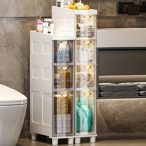 14/18/22cm 다기능 틈새 선반 욕실 바닥형 투명 서랍 틈새 수납장 다층 수납 랙 - Product Image 2