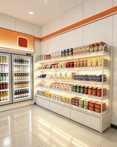 Oferta Especial: Estante de Exhibición Ligero de Madera y Metal de Una Sola Cara para Tiendas de Abarrotes y Supermercados, Estante Sólido Independiente - Product Image 5