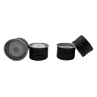 31.5*24mm bouchon à vis en aluminium couleur verte huile de coco huile de palme huile d'olive bouchon de bouteille pré-fileté avec insert en plastique