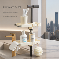 Support de rangement pour robinet de salle de bain et organisateur d'évier de cuisine pour savon et éponge