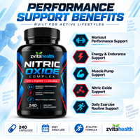 Complément de soutien à la croissance musculaire à marque privée : Booster d'oxyde nitrique avec L-Arginine et L-Citrulline 3000mg en capsules pour l'entraînement