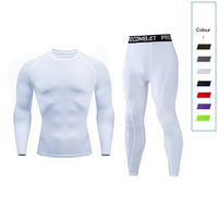 Ensembles de jogger pour hommes ensembles de shorts de fitness à séchage rapide évacuation de la sueur hommes costume moulant deux pièces ensemble survêtements pour hommes
