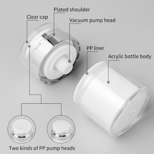 Factory Custom Empty 30ml 50ml Cream Skincare Airless <b>Pump</b> <b>Bottle</b> Made Plastic Cosmetics Packaging - Product Image 5