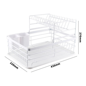 Égouttoir Mural de Cuisine Ajustable Multifonction en Fer pour Évier avec Rangement et Fonctionnalités de Séchage - Product Image 4