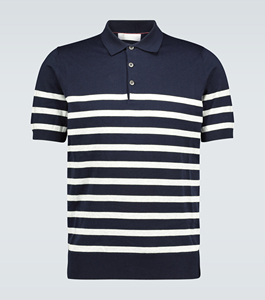 Proveedor de ropa Polo personalizado Homm De Marks Camiseta Hombre Polo de algodón a rayas - Product Image 4