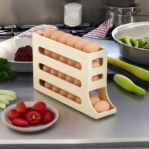 Plastic Box Packing Slide <b>Egg</b> <b>Carton</b> Refrigerator Side Door Four Tier Automatic <b>Egg</b> Roller Kitchen Countertop Drop Proof <b>Egg</b> - Product Image 5