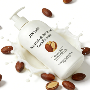 OEM ODM Repair Smooth Lotion 330ml <b>Coconut</b> Oil Castor Oil Moroccan Nut Oil Color Protect Hydrating Nourishing Hair Growth All - Product Image 3