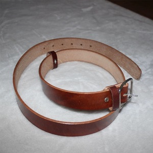 Cinturón de Cuero Vacuno con Hebilla de Acero Rectangular de 130 cm, Cinturón de Cuero Genuino Vintage y Duradero - Product Image 2