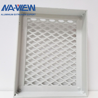 Panneaux de protection en métal découpés au laser en alliage d'aluminium, motif de grille, feuille perforée, processus de poinçonnage, de pliage et de soudage