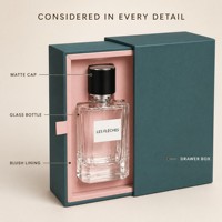 Coffret de parfum personnalisé de luxe, emballage rigide avec logo personnalisé, pelliculage mat, insert en éponge portable, flacons de parfum de 50 ml/100 ml