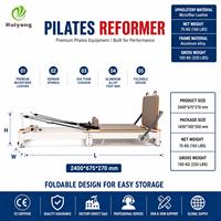 Reparasi Pilates latihan Yoga komersial portabel tahan lama multifungsi dengan desain lipat OEM