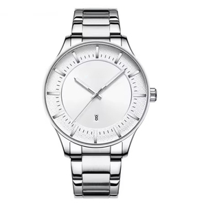 Minimalist Vintage Men's Waterproof Quartz <b>Watch</b> Stainless Steel Band Simple Alloy Case Calendar Window Fashion Business <b>Watch</b> - Product Image 4