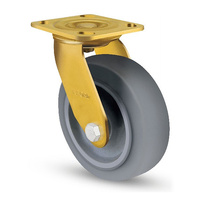 Roues à roulettes robustes de style américain, 8 pouces, antidérapantes, en caoutchouc polyuréthane haute élasticité, roulettes industrielles