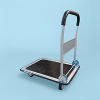 Chariot à plateforme en fer pliable robuste 150 kg 330 lb pour usine industrielle
