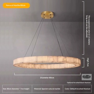 <span class=keywords><strong>Lampadario</strong></span> LED in Rame e Acciaio Inox con Finitura Marmo, <span class=keywords><strong>Beige</strong></span>, AC 85-265V, Garanzia 5 Anni, CRI 90, Luce Bianca Calda 3000K, Lusso Moderno - Product Image 1