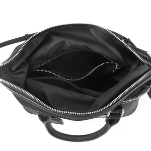 Custom Black PU Leather Women's Original Brand <b>Handbag</b> with Detachable Shoulder Strap and Zipper Design - Product Image 6