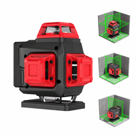 Niveau laser vert robuste 16 lignes, auto-nivelant, accessoires complets pour la construction, l'installation de carreaux et la décoration intérieure