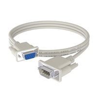 Cable de Extensión Serial RS232 DB9 Macho a Hembra OEM con Cubierta de PVC y Blindaje Trenzado para Computadora