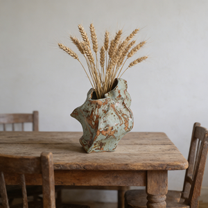 <span class=keywords><strong>Vase</strong></span> en céramique Wabi-Sabi irrégulier, vert rustique et marron texturé, pour herbe de la <span class=keywords><strong>pampa</strong></span> séchée, <span class=keywords><strong>vase</strong></span> en grès fait main, Art Déco - Product Image 6