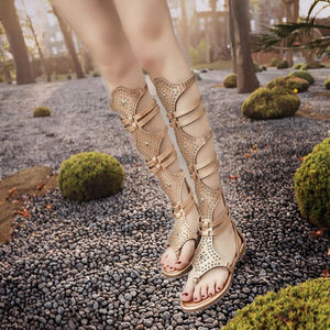 Sandalias Romanas de Moda para Mujer, Verano, Casuales, Cómodas, Transpirables, con Parte Superior de PU, Suela Plana y Alta - Product Image 3