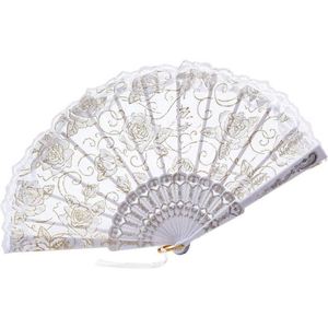 Abanicos Plegables de Bambú con Diseño de Amor, Impresión Personalizada, Elegantes y Grandes, Material Plástico Multiusos - Product Image 2