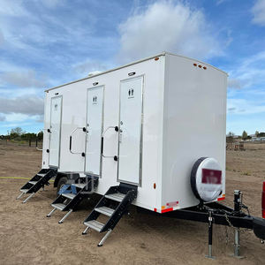 Luxe Modern Design Mobiele Evenement Toilet Trailer Draagbare Glasvezel Badkamer Trailer Met Ac Voor Gebruik Buitenshuis - Product Image 3