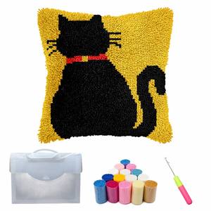 Principiantes Diy Custom Cross Stitch Funda <span class=keywords><strong>De</strong></span> Almohada Esteras bordadas <span class=keywords><strong>Cojín</strong></span> Latch Hook Alfombra Kits - Product Image 4