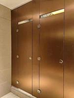 Cloisons de toilettes commerciales modernes en alliage d'aluminium, cloisons de salle de bain pour écoles publiques, murs de séparation pour douches, ignifuges