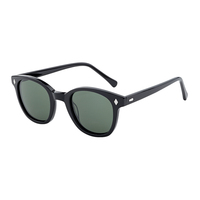 Lunettes de soleil vintage personnalisées faites à la main de qualité supérieure légères et confortables en acétate Mazzucchelli transparent avec protection UV