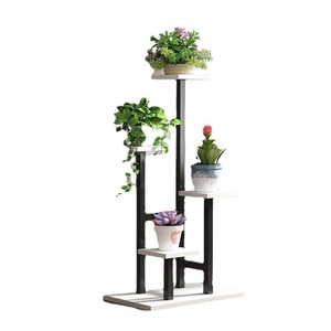 Multi Tier Plant Stand Floor Standing Indoor Outdoor Wrought Iron Planter Rack For Potted Plants And Flowers Home Decor - Product Image 5