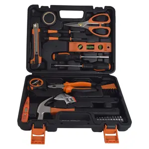 Easy-to-Carry Combination Tool Box All Accessories Plastic Material OEM 15-Piece Complete Multifunctional Household Tool Box