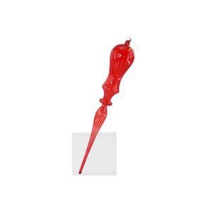 Rouge coloré 9*52cm boule de verre glaçon taille personnalisable guirlande ornements suspendus peint à la main boîte mur décorations de vacances - Product Image 4