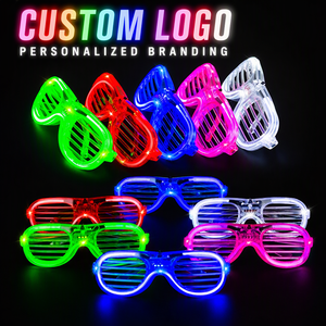 Kacamata LED 5 Warna Neon Shutter Shades Kacamata Berkedip Kacamata Menyala Kacamata Menyala dalam Gelap Perlengkapan Pesta Hadiah untuk Anak-anak Dewasa - Product Image 1