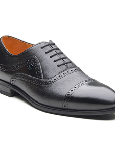 Chaussures habillées classiques pour hommes en cuir véritable à lacets, chaussures Oxford de bureau, confortables, pour mariage, chaussures de luxe OEM - Product Image 1