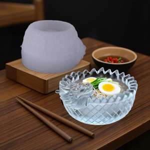 M51936 ejderha şekilli buz kase fırın ücretsiz somon Abalone Sashimi soğuk erişte tatlı su buz kase silikon kalıp - Product Image 3