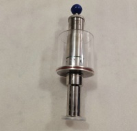 Soupape droite de décompression de brasserie avec manomètre et extrémité TC Triclamp en acier inoxydable